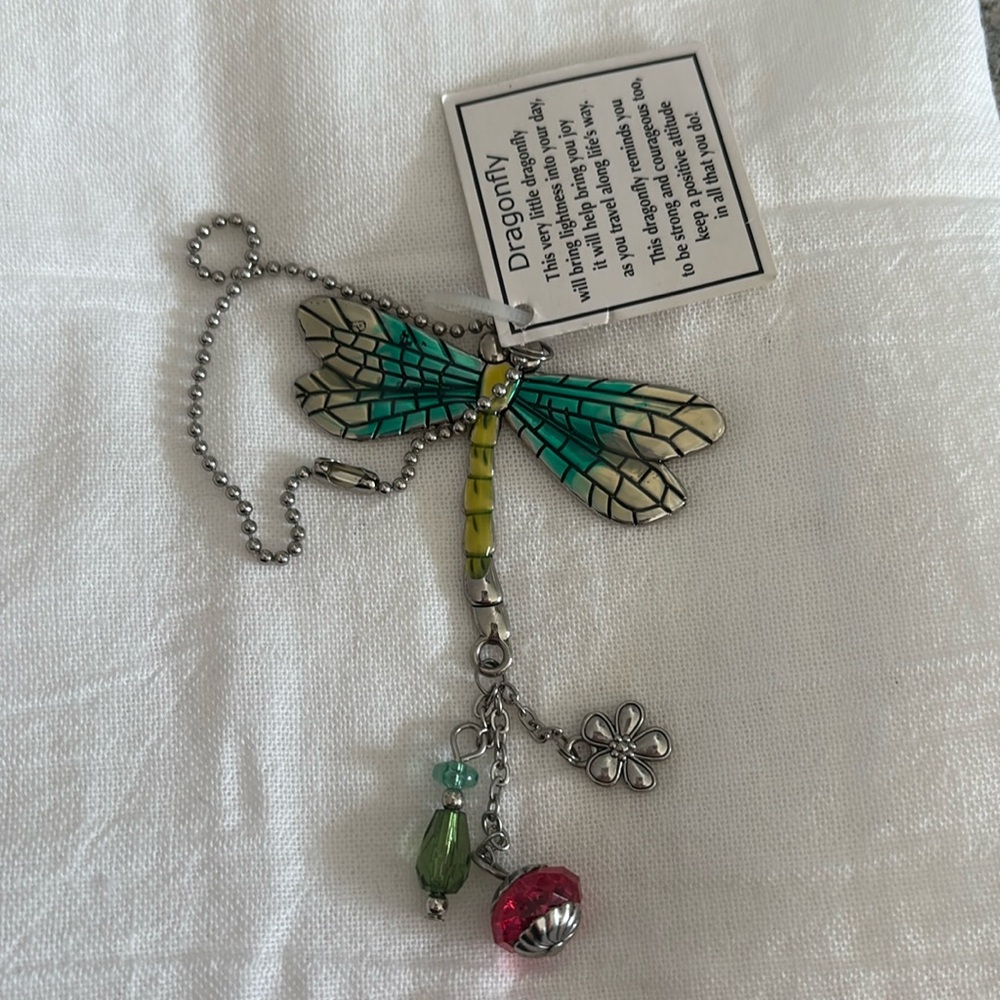 Dragonfly 2” attach to keys,purse zipper,lanyard or workspace great gift!